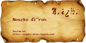 Noszko Áron névjegykártya